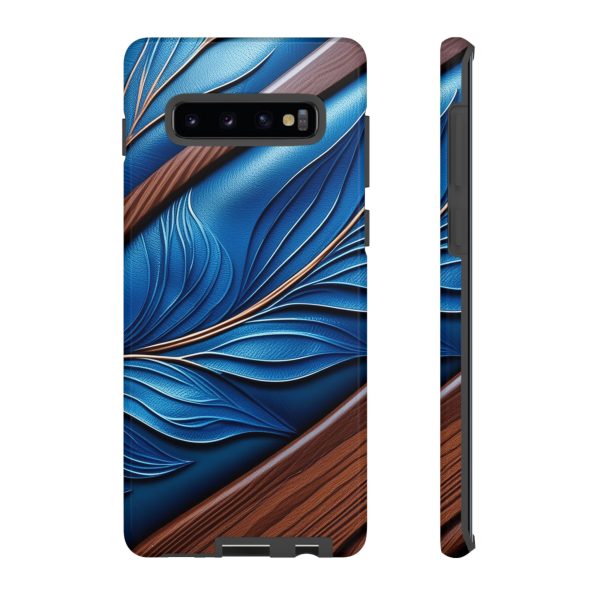 Blue Leather iPhone | Samsung | Samsung Galaxy | Google Pixel - Cell Phone Tough Cases - Image 15