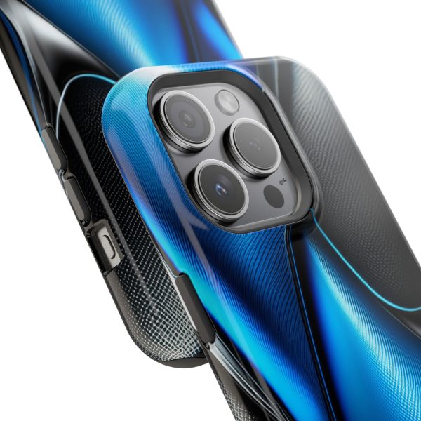 Blue Carbon Custom Magnetic Tough Case for iPhone - Dual Layer Protection with MagSafe® Compatibility - Matte or Glossy Finish - Image 93