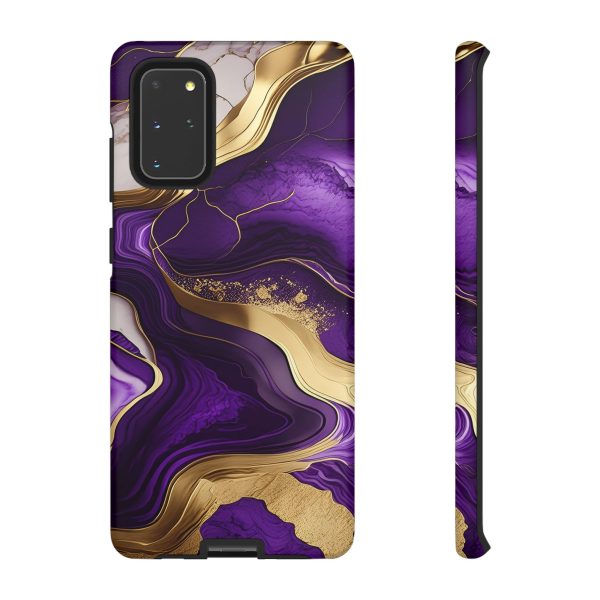 Purple and Gold iPhone | Samsung | Samsung Galaxy | Google Pixel - Cell Phone Tough Cases - Image 30