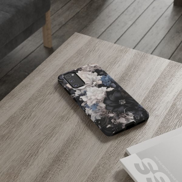 Black and White Flowers iPhone | Samsung | Samsung Galaxy | Google Pixel - Cell Phone Tough Cases - Image 70