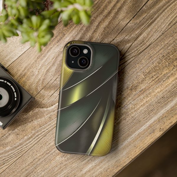 Green and Yellow Carbon Custom Magnetic Tough Case for iPhone - Dual Layer Protection with MagSafe® Compatibility - Matte or Glossy Finish - Image 90