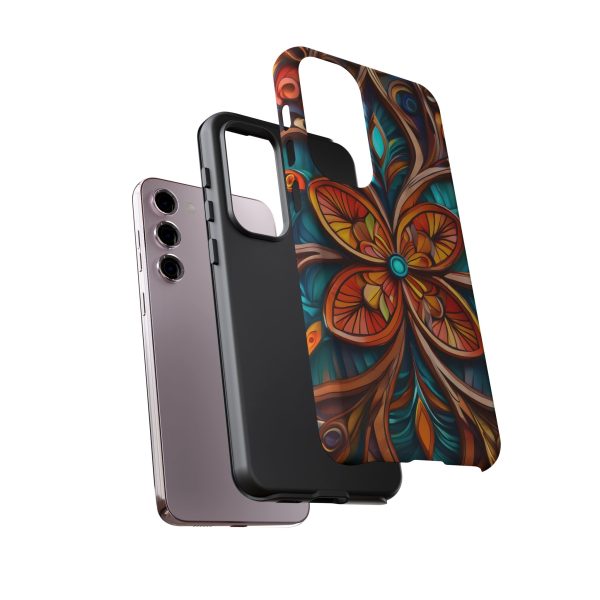 Wood Grain Flower iPhone | Samsung | Samsung Galaxy | Google Pixel - Cell Phone Tough Cases - Image 135