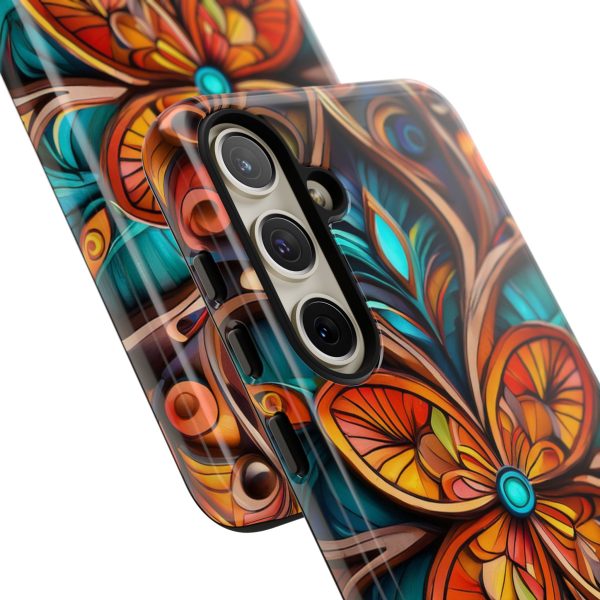 Wood Grain Flower iPhone | Samsung | Samsung Galaxy | Google Pixel - Cell Phone Tough Cases - Image 196