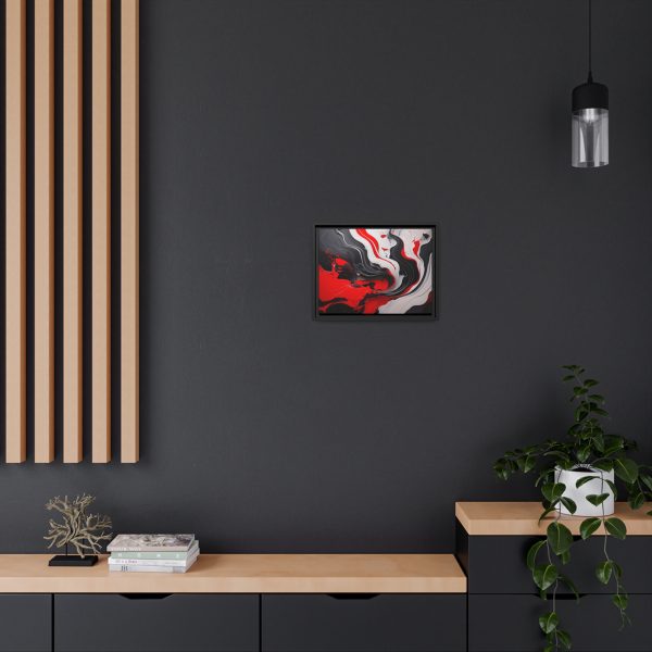 Red and Black Abstract 1 Matte Canvas, Black Frame - Image 12