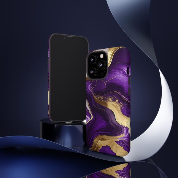 Purple and Gold iPhone | Samsung | Samsung Galaxy | Google Pixel - Cell Phone Tough Cases - Image 44