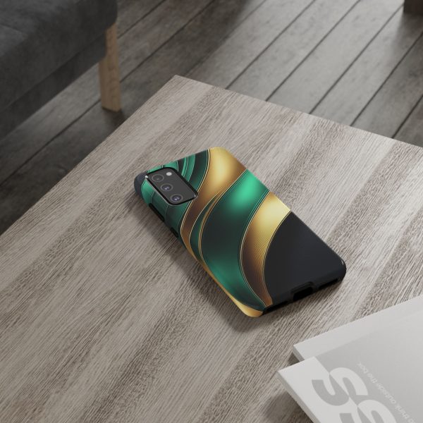 Green and Gold iPhone | Samsung | Samsung Galaxy | Google Pixel - Cell Phone Tough Cases - Image 70