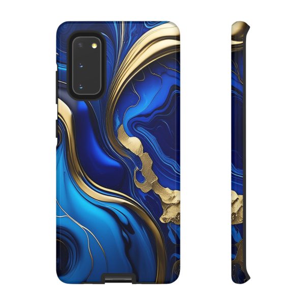 Royal Blue and Gold iPhone | Samsung | Samsung Galaxy | Google Pixel - Cell Phone Tough Cases - Image 25