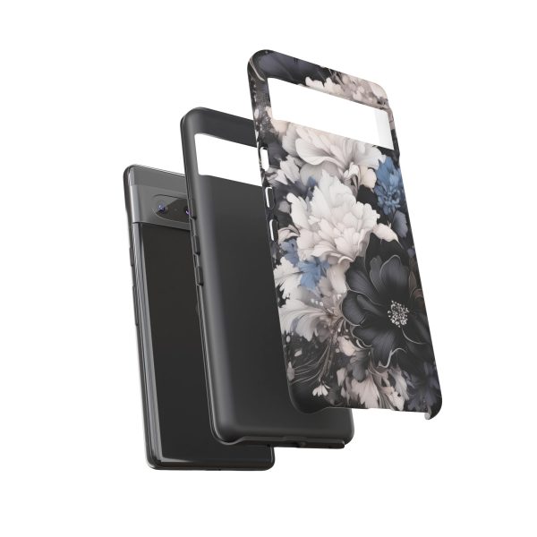 Black and White Flowers iPhone | Samsung | Samsung Galaxy | Google Pixel - Cell Phone Tough Cases - Image 151