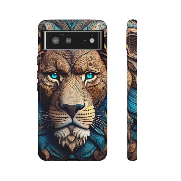 Wood Lion Art iPhone | Google Pixel - Cell Phone Tough Cases - Image 41