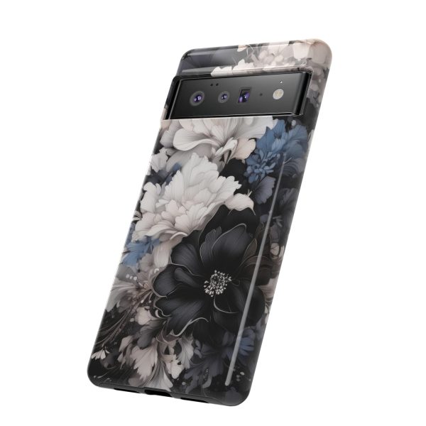 Black and White Flowers iPhone | Samsung | Samsung Galaxy | Google Pixel - Cell Phone Tough Cases - Image 154