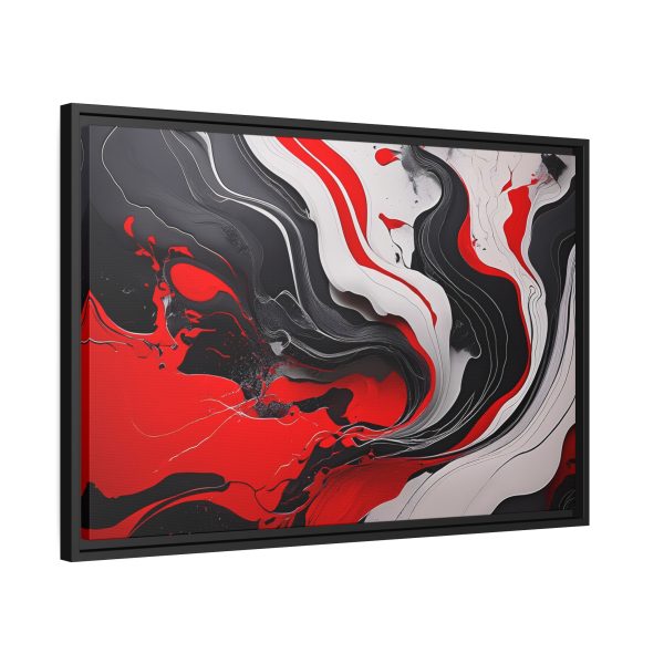 Red and Black Abstract 1 Matte Canvas, Black Frame - Image 22