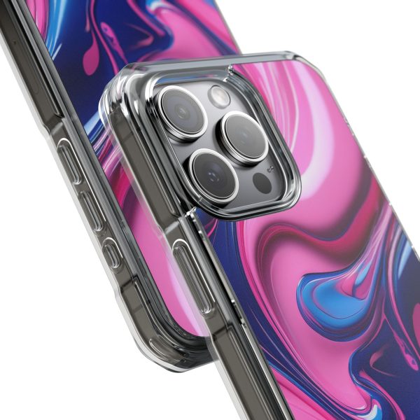 Pink and Blue iPhone Magnetic Clear Impact Cases - Image 21