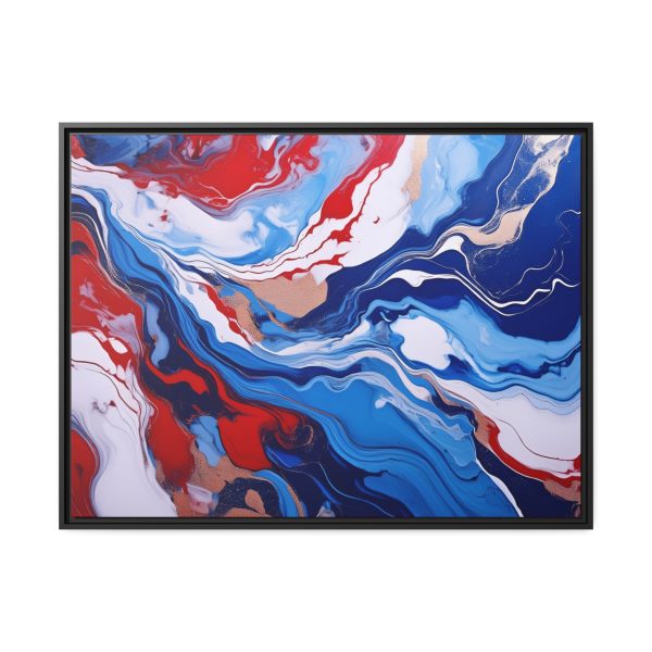 Red White and Blue TS2 Marble Matte Canvas, Black Frame - Image 33