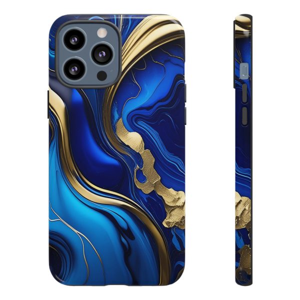 Royal Blue and Gold iPhone | Samsung | Samsung Galaxy | Google Pixel - Cell Phone Tough Cases - Image 45