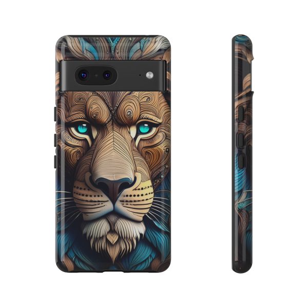 Wood Lion Art iPhone | Google Pixel - Cell Phone Tough Cases - Image 77