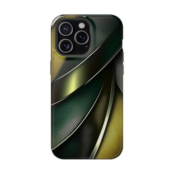 Green and Yellow Carbon Custom Magnetic Tough Case for iPhone - Dual Layer Protection with MagSafe® Compatibility - Matte or Glossy Finish - Image 111