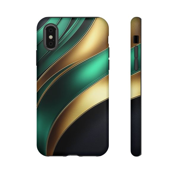 Green and Gold iPhone | Samsung | Samsung Galaxy | Google Pixel - Cell Phone Tough Cases - Image 6