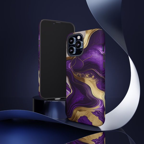 Purple and Gold iPhone | Samsung | Samsung Galaxy | Google Pixel - Cell Phone Tough Cases - Image 48