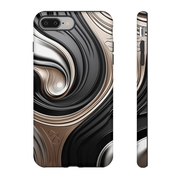 Black and Gold iPhone | Samsung | Samsung Galaxy | Google Pixel - Cell Phone Tough Cases - Image 4