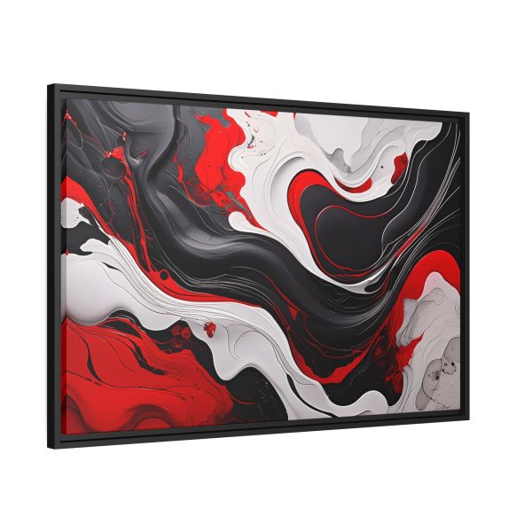 Red and Black Abstract 2 Matte Canvas, Black Frame - Image 30