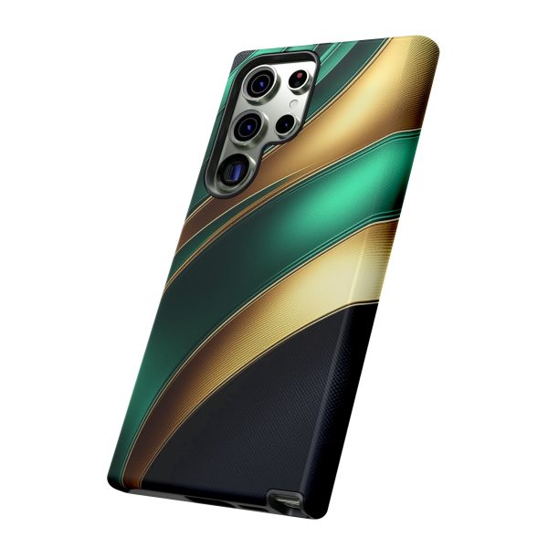 Green and Gold iPhone | Samsung | Samsung Galaxy | Google Pixel - Cell Phone Tough Cases - Image 138