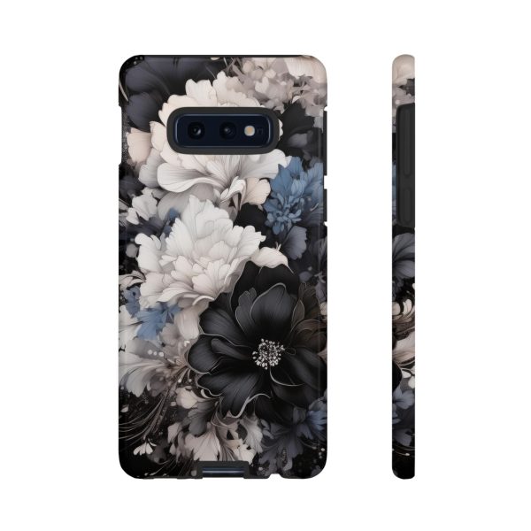 Black and White Flowers iPhone | Samsung | Samsung Galaxy | Google Pixel - Cell Phone Tough Cases - Image 13