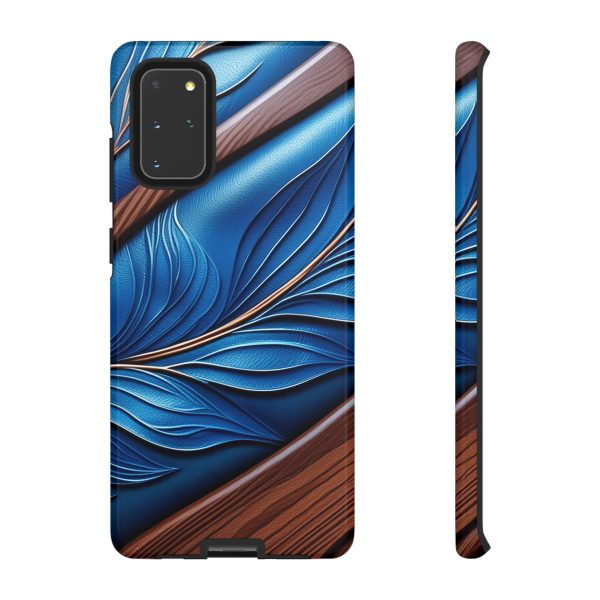 Blue Leather iPhone | Samsung | Samsung Galaxy | Google Pixel - Cell Phone Tough Cases - Image 29