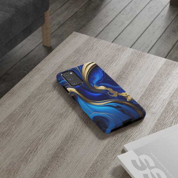 Royal Blue and Gold iPhone | Samsung | Samsung Galaxy | Google Pixel - Cell Phone Tough Cases - Image 70