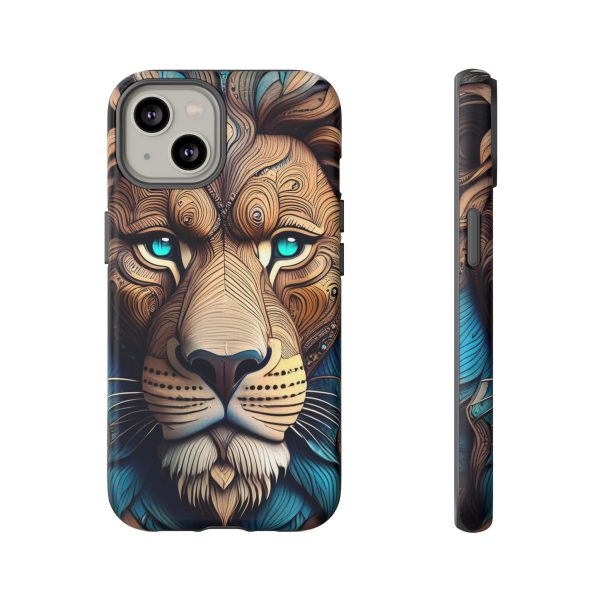 Wood Lion Art iPhone | Google Pixel - Cell Phone Tough Cases - Image 49