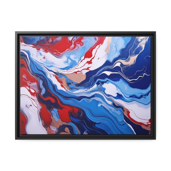 Red White and Blue TS2 Marble Matte Canvas, Black Frame - Image 17