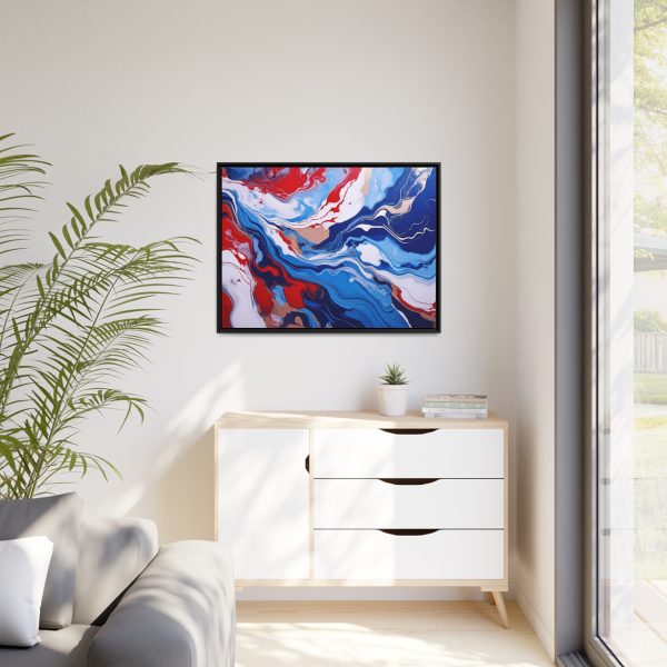 Red White and Blue TS2 Marble Matte Canvas, Black Frame - Image 35