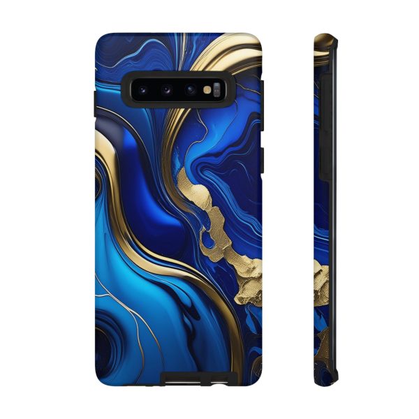 Royal Blue and Gold iPhone | Samsung | Samsung Galaxy | Google Pixel - Cell Phone Tough Cases - Image 18