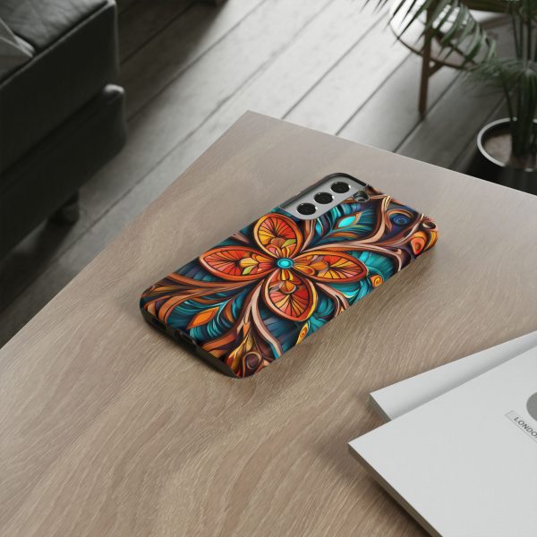 Wood Grain Flower iPhone | Samsung | Samsung Galaxy | Google Pixel - Cell Phone Tough Cases - Image 84