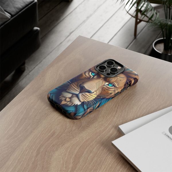 Wood Lion Art iPhone | Google Pixel - Cell Phone Tough Cases - Image 60