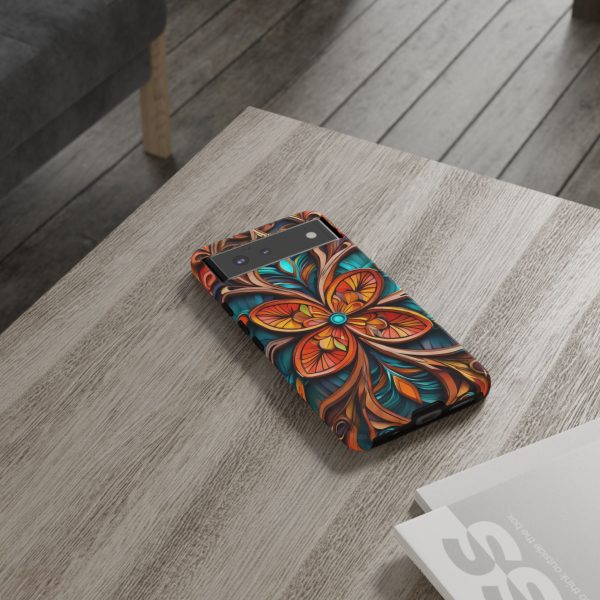 Wood Grain Flower iPhone | Samsung | Samsung Galaxy | Google Pixel - Cell Phone Tough Cases - Image 66