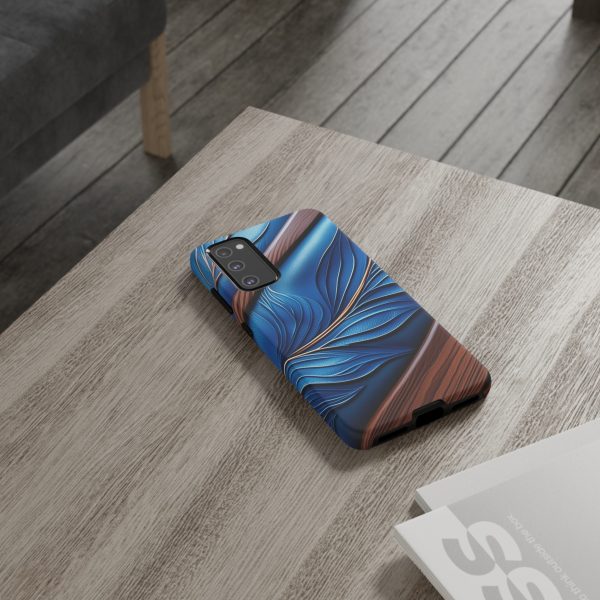 Blue Leather iPhone | Samsung | Samsung Galaxy | Google Pixel - Cell Phone Tough Cases - Image 71