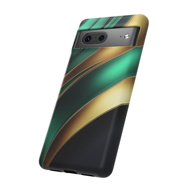 Green and Gold iPhone | Samsung | Samsung Galaxy | Google Pixel - Cell Phone Tough Cases - Image 150