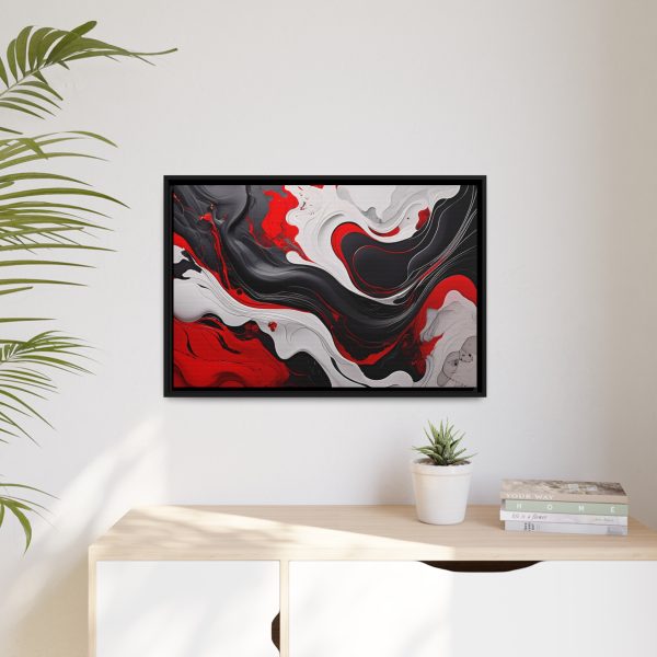 Red and Black Abstract 2 Matte Canvas, Black Frame - Image 23