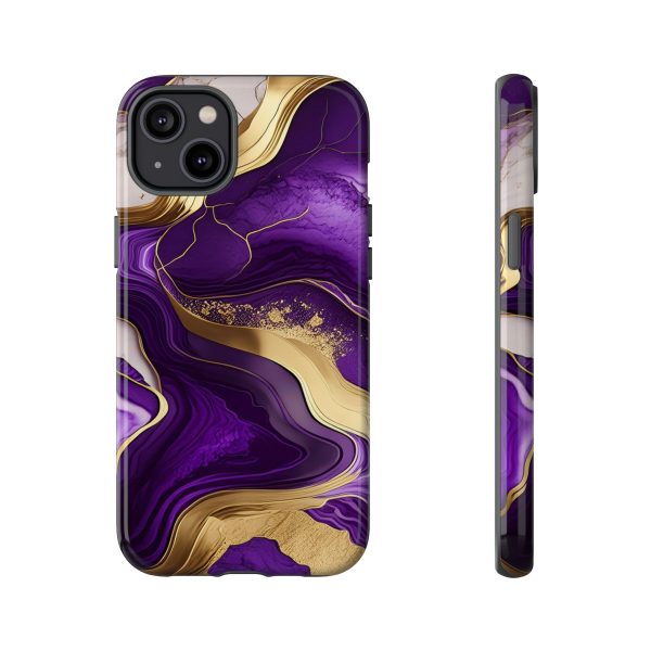 Purple and Gold iPhone | Samsung | Samsung Galaxy | Google Pixel - Cell Phone Tough Cases - Image 105