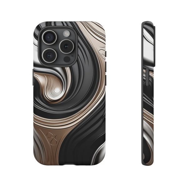 Black and Gold iPhone | Samsung | Samsung Galaxy | Google Pixel - Cell Phone Tough Cases - Image 176