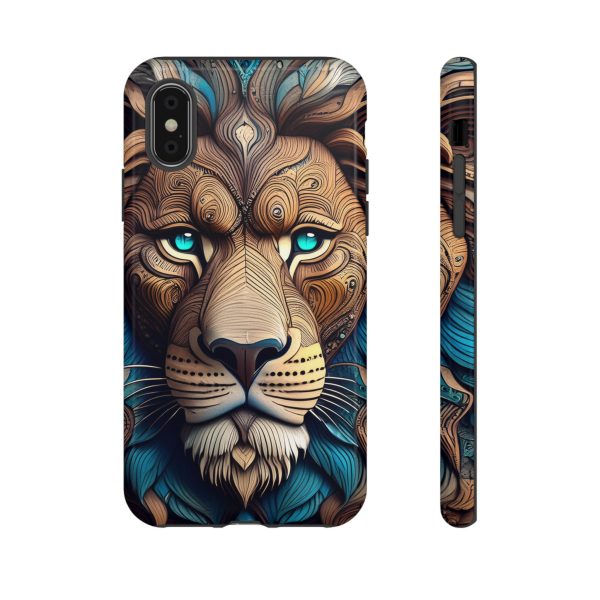 Wood Lion Art iPhone | Google Pixel - Cell Phone Tough Cases - Image 5