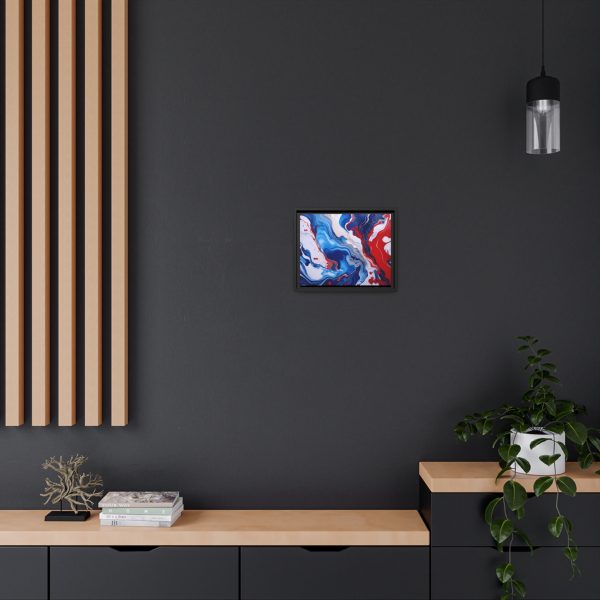 Red White and Blue TS1 Marble Matte Canvas, Black Frame - Image 8