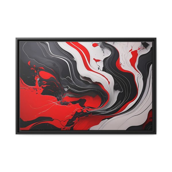 Red and Black Abstract 1 Matte Canvas, Black Frame - Image 21