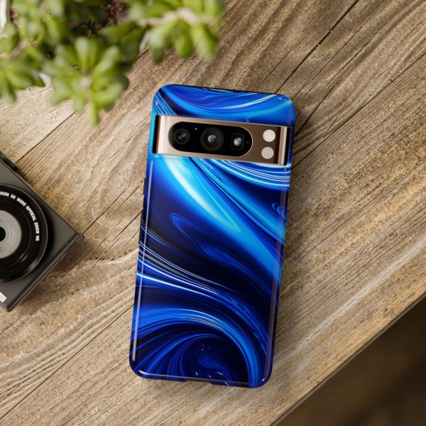 Royal Blue Wave iPhone | Samsung | Samsung Galaxy | Google Pixel - Cell Phone Tough Cases - Image 219