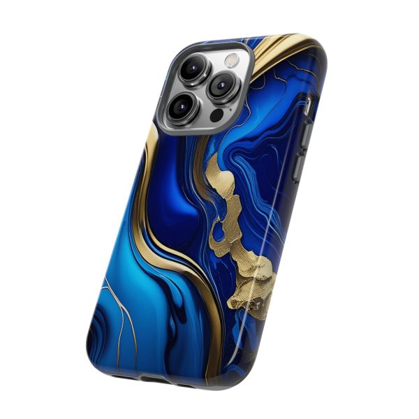 Royal Blue and Gold iPhone | Samsung | Samsung Galaxy | Google Pixel - Cell Phone Tough Cases - Image 98