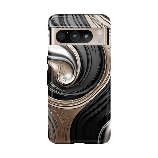 Black and Gold iPhone | Samsung | Samsung Galaxy | Google Pixel - Cell Phone Tough Cases - Image 215