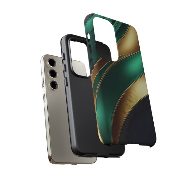 Green and Gold iPhone | Samsung | Samsung Galaxy | Google Pixel - Cell Phone Tough Cases - Image 127