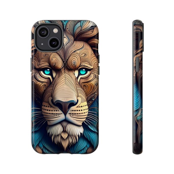 Wood Lion Art iPhone | Google Pixel - Cell Phone Tough Cases - Image 61