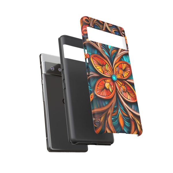 Wood Grain Flower iPhone | Samsung | Samsung Galaxy | Google Pixel - Cell Phone Tough Cases - Image 159