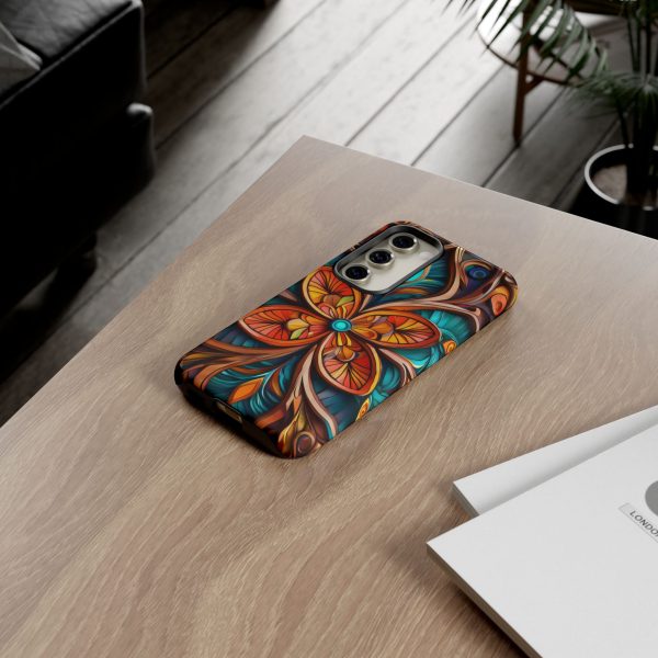 Wood Grain Flower iPhone | Samsung | Samsung Galaxy | Google Pixel - Cell Phone Tough Cases - Image 124